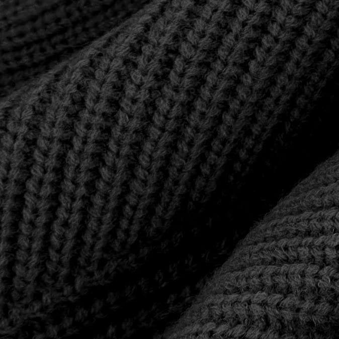 Fitwarm Dog Turtleneck Sweater, Thermal Knitted Pet Coat, Dog Winter Clothes For Small Dogs, Cat Apparel, Black, Large