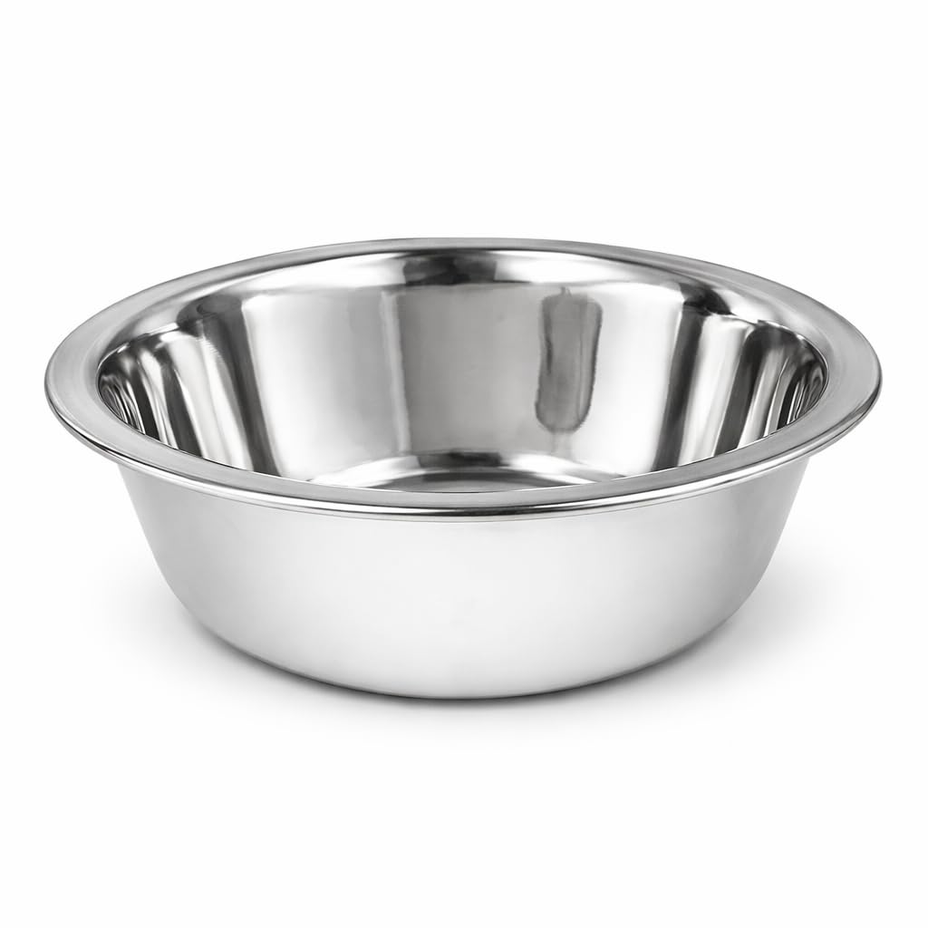 Tromso Stainless Steel Dog Bowl Dog Food Bowl 1000 Ml Medium Size Pet Feeding Bowl For Dogs And Cats Non Slip Durable Rust Resis