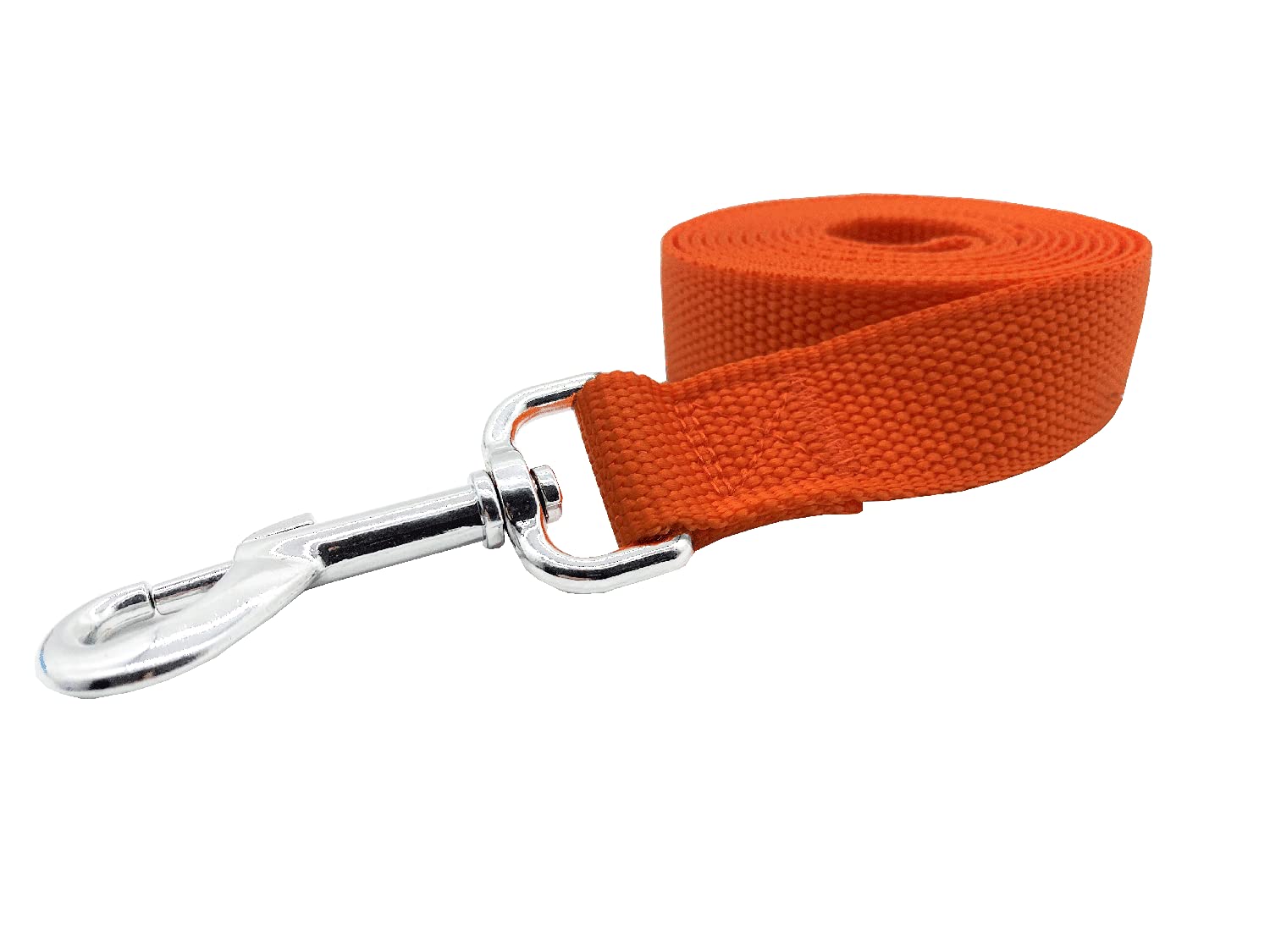 Strong Durable Nylon Dog Training Leash, Traction Rope, 4Ft /5 Foot /6 Feet Long, 5/8 Inch 3/4 Inch 1 Inch Wide, For Small And Medium Dogs (1'' X 7 Ft, Orange)