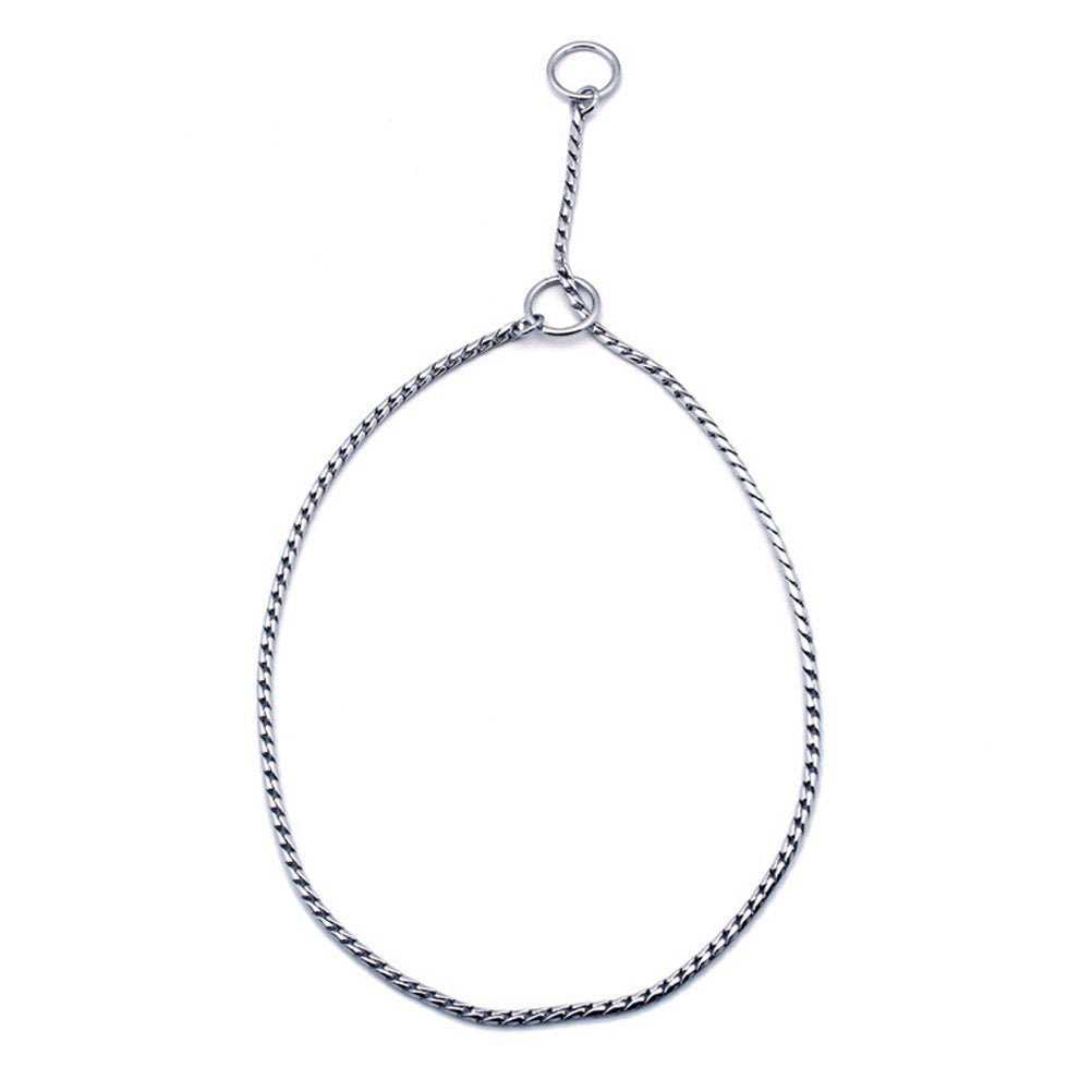 Sgoda Silver Dog Chain Collar Choke Pet Training Snake Collar With Heavy Links, 24 In, 5 Mm