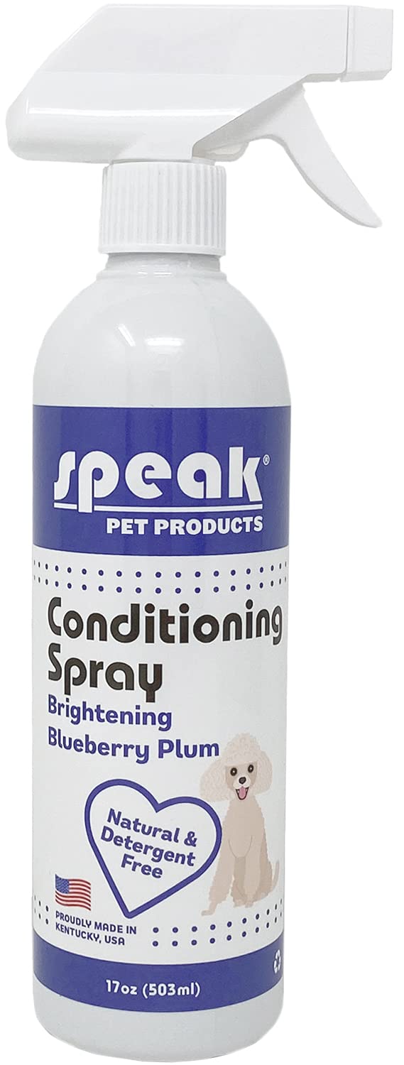Speak Pet Products Natural Leavein Dog Conditioning Spray, Moisturizing Coconut Papaya, 17oz