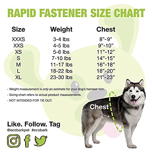 Ecobark Step In Dog Harness - Eco-Friendly Teacup Dog Harnesses For Xs And Small Dogs - Reflective And Adjustable Mini Body Halt