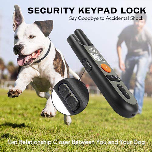 Dog Training Collar - Rechargeable Dog Shock Collar with Beep, Vibration and Shock Training Modes, Rainproof, Long Remote Range,