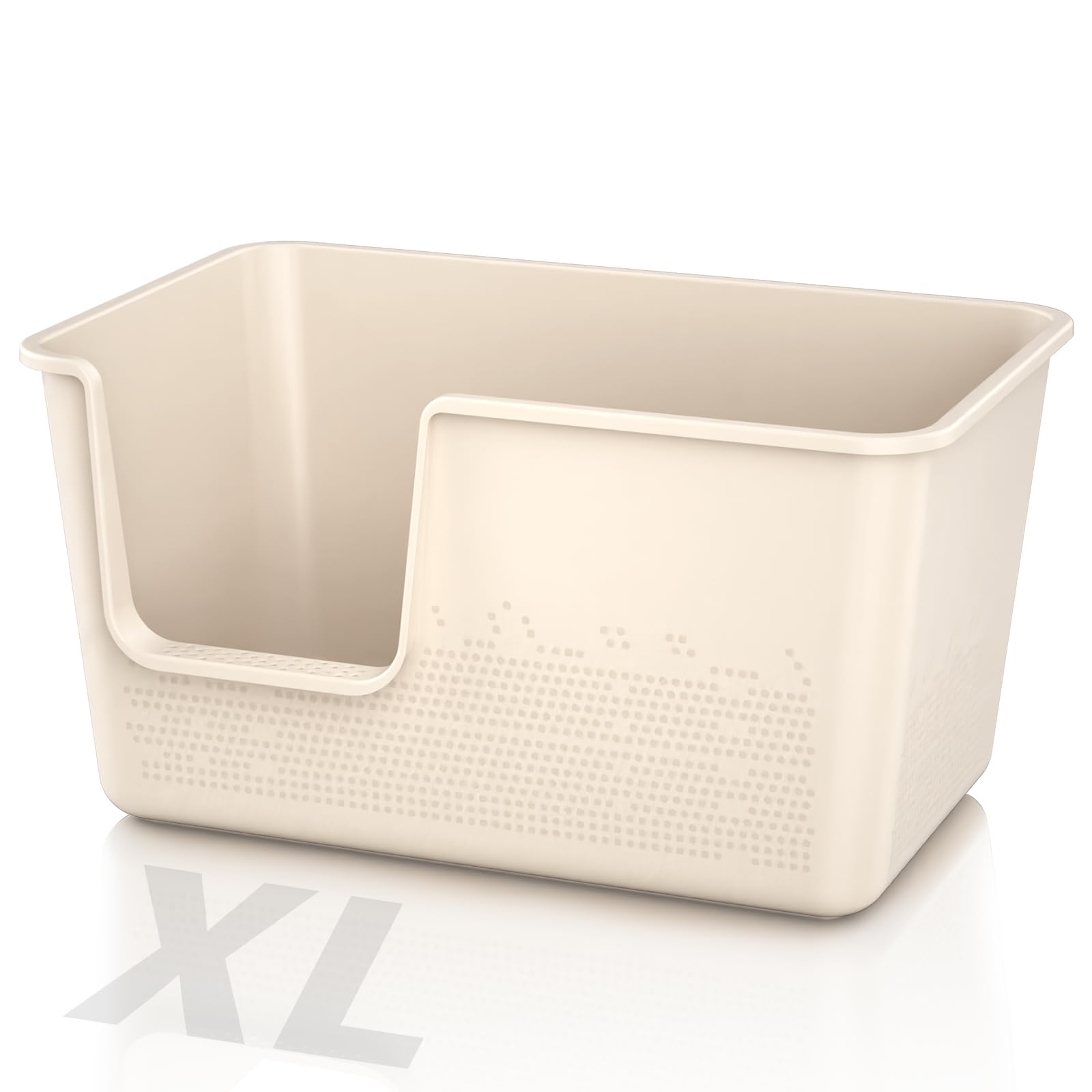 Extra Large High Sided Cat Litter Box - 24.8'' L X 11.4'' W X 13.0'' H, Xl Jumbo Kitty Litter Box For Big Indoor Cats, Tool-Free