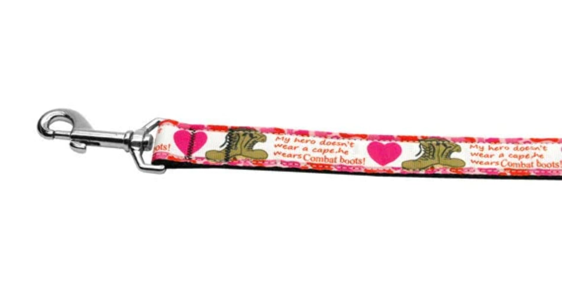 Pet Dog & Cat Nylon Collar or Leash, "Combat Boots" 1" w x 4 ft. leash