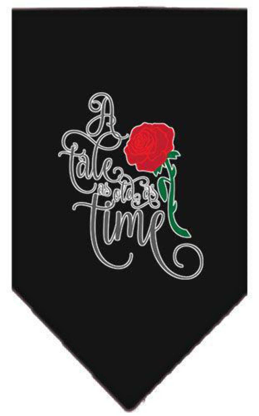 Mirage Pet Product Timeless Tale Screen Print Bandana White Large