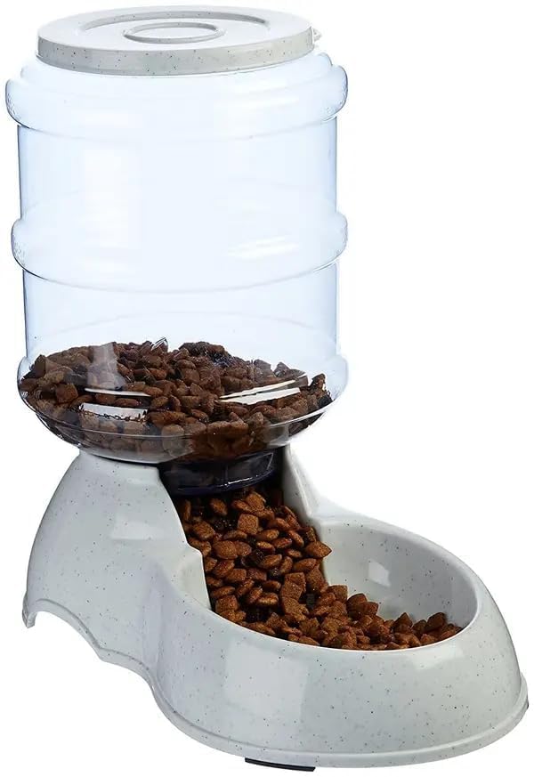 Praytex Plastic Pet Food Dispenser 3.8L Large Capacity SelfDispensing Gravity Pet Feeder Cat Dog Feeding Bowl Automatic Feeding