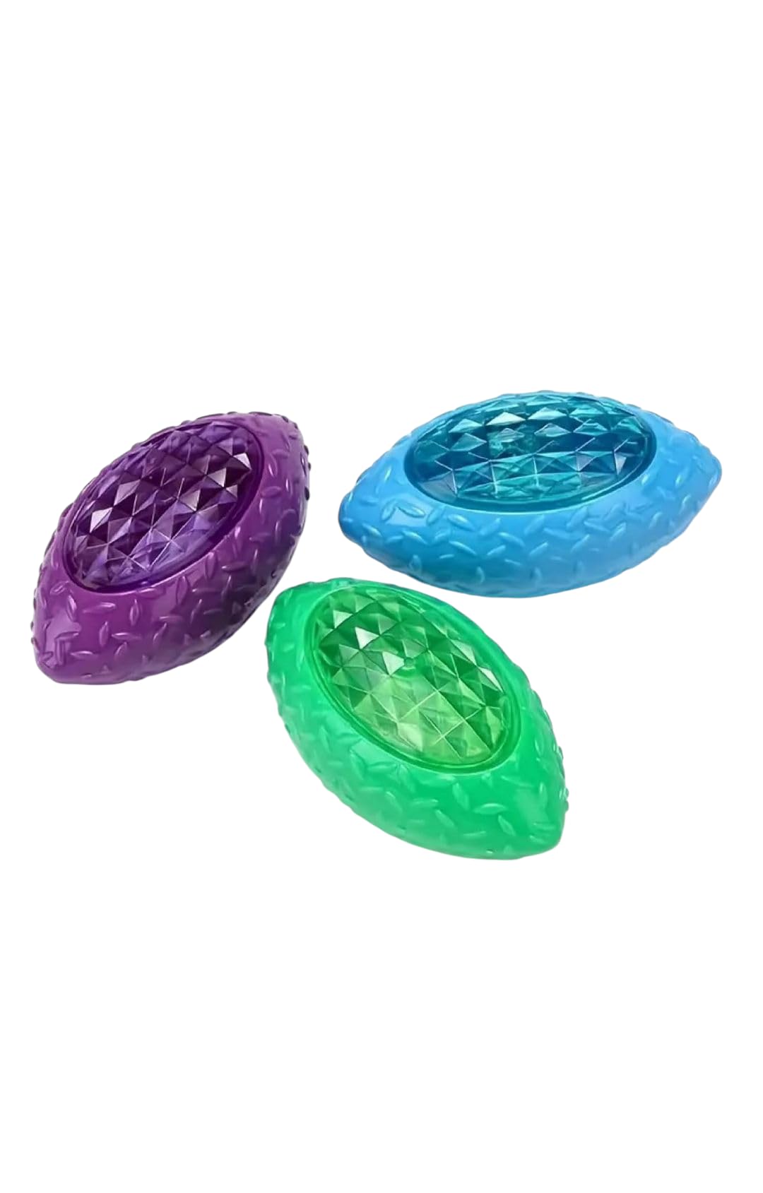 Tpr Rugby Light+Squeaky Durable Pet Toy  Squeaky Dog Toy, MultiColor Rubber Squeaky Toy For Dog By Pet & Vet.