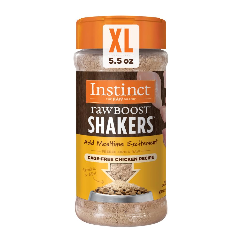 Instinct Raw Boost Shakers, Freeze-Dried Powder, Dog Food Topper - Chicken, 5.5 oz. Bottle