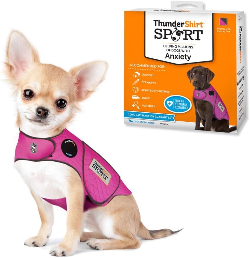 ThunderShirt Dog Calming Vest Large Fuchsia Anxiety Wrap Sport