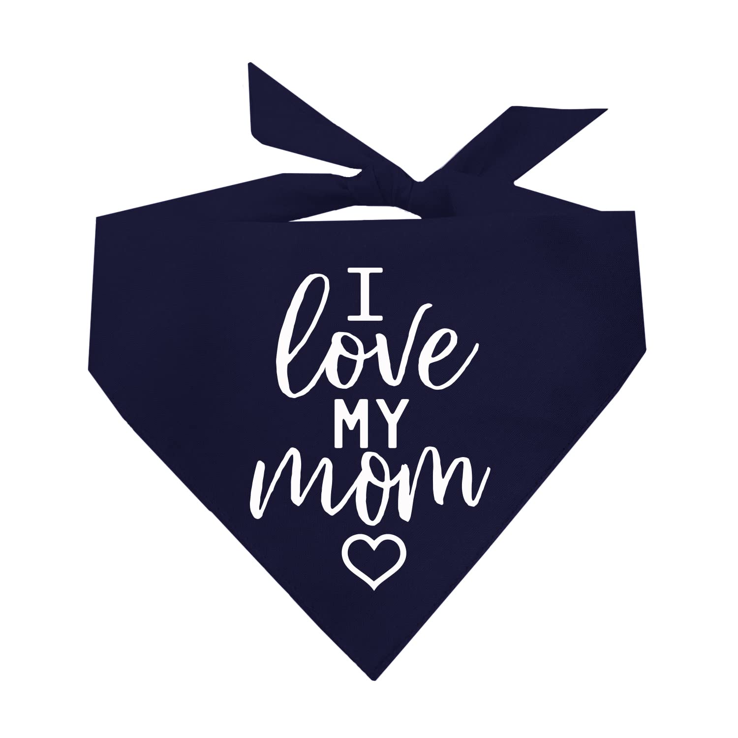 I Love My Mom Valentine'S Day, Mother'S Day Dog Bandana (Navy, Os 177)