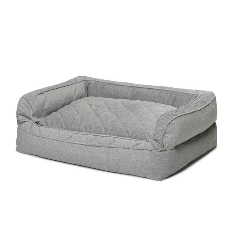 Orvis Comfortfill-Eco Couch Dog Bed, Grey Tweed - Small