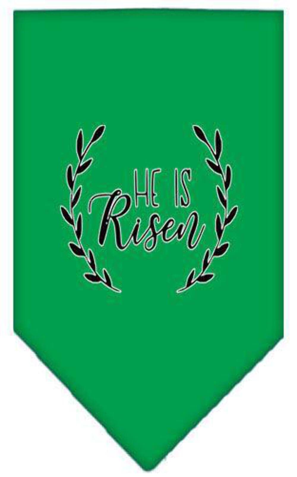 Mirage Pet Products He Is Risen Screen Print Bandana Cocoa Large