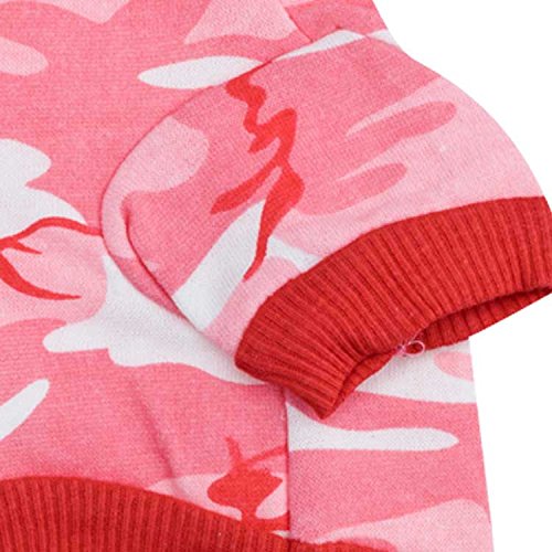 Droolingdog Small Dog T-Shirt - Camo For Girls, Pink, Small
