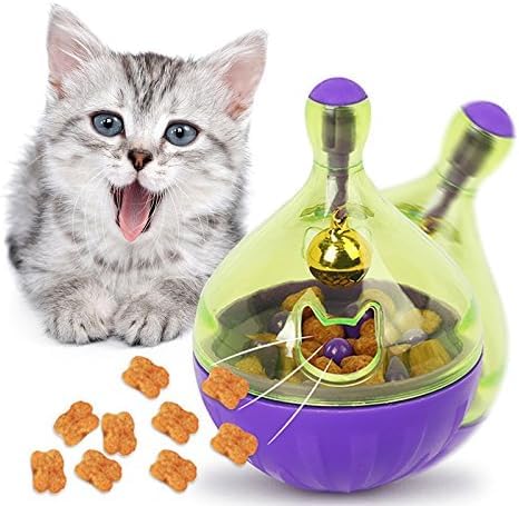 Kspups Shaking Q Pet Interactive Cat Toy Ball  Slow Feeder And Treat Dispenser For Pet Entertainment And Health