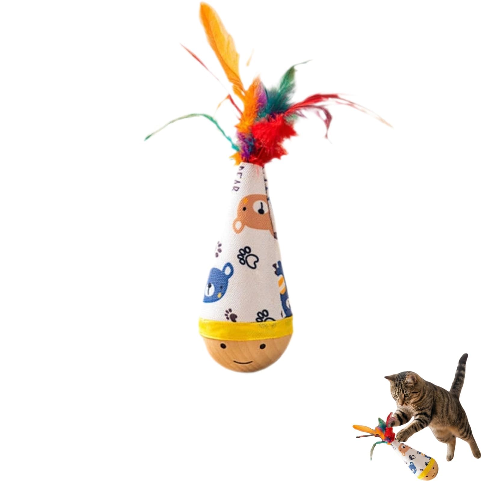 Manthan Wobble Cat Ornament, Indoor Cats Ornament, Interactive Decor For Kittens, Automatic SelfEntertainment Design
