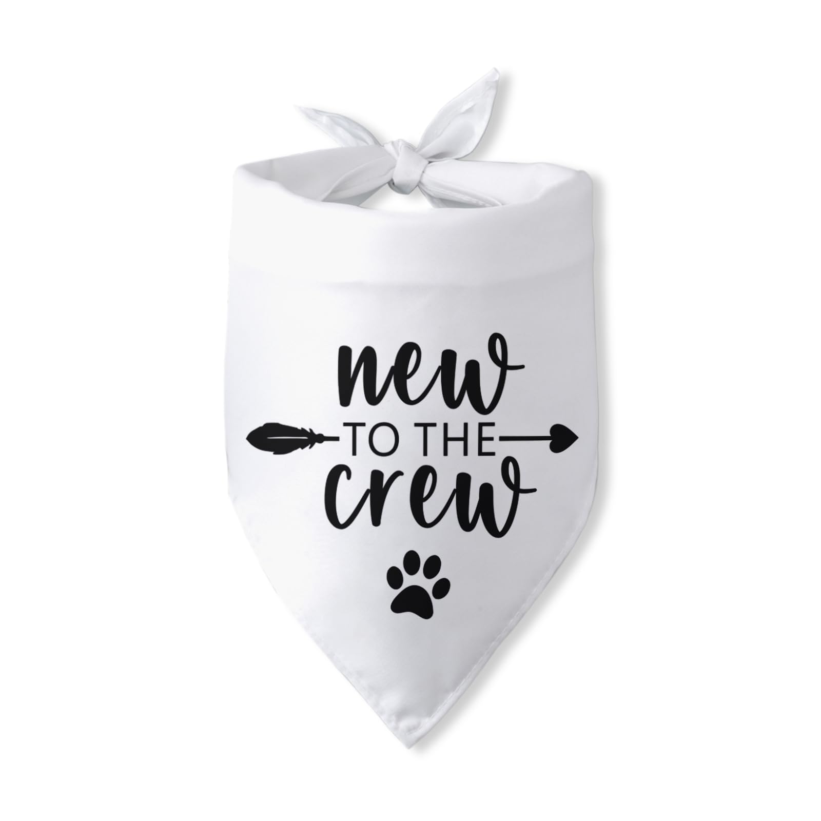 New to The Crew Dog Bandana New Puppy Announcement Gift for New Owners Puppy Bandana Dog Owner Gifts Triangle Bibs Scarf Accesso