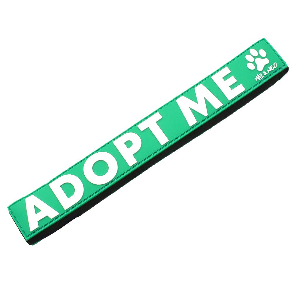 Max and Neo Leash Sleeves Adopt ME - We Donate 1 for 1 to Dog Rescues for Every Product Sold (Green/Single)