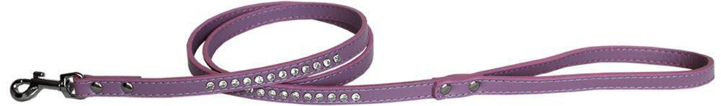 Pet, Dog or Cat Fashion Leash,Clear Jewel (Available in 7 colors) Bright Pink 1/2" wide x 4' long