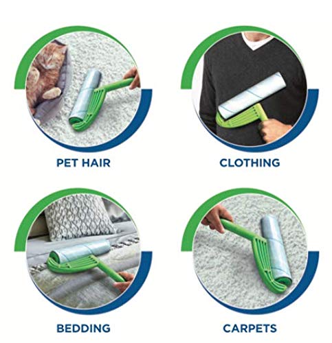 Leo cleaning Roller with extendable Handle Plus 3 Refills. Total 175 Sheets Pets Hair Remover & Household cleaning great for Dog