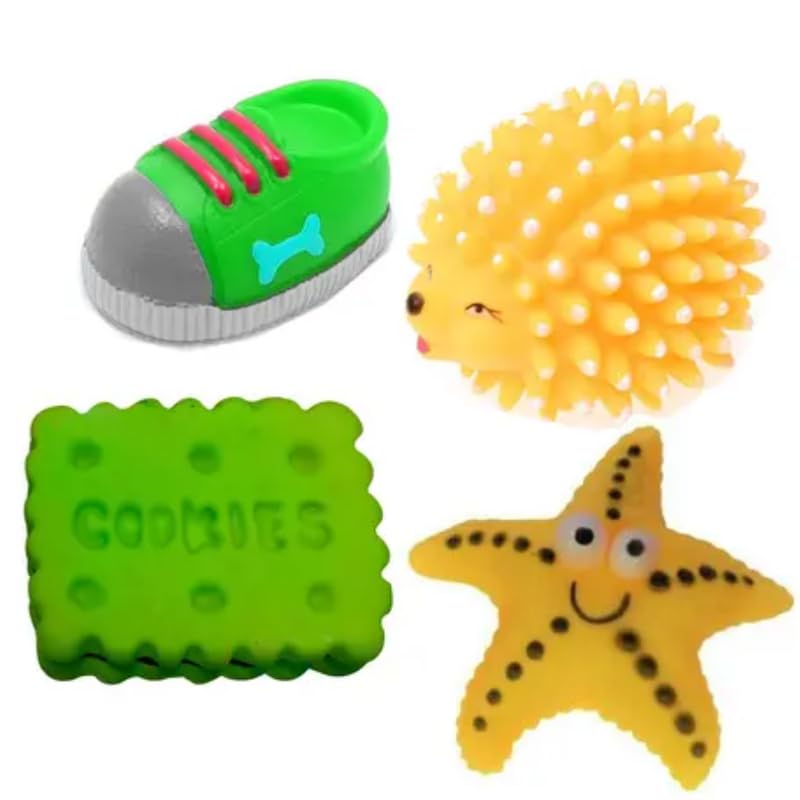 Dog Trust Dog Teething Toy And Rope Toy Combos Dog Squeaky Toys For Small Medium Dog Puppy (Pack Of 3, Color May Vary)
