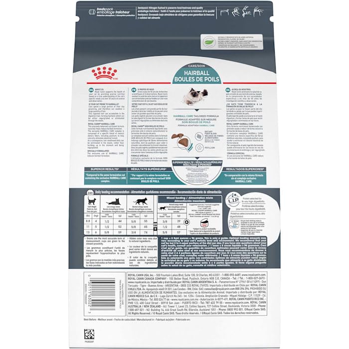 Royal Canin Feline Care Nutrition Hairball Care Adult Dry Cat Food, 3 lb Bag