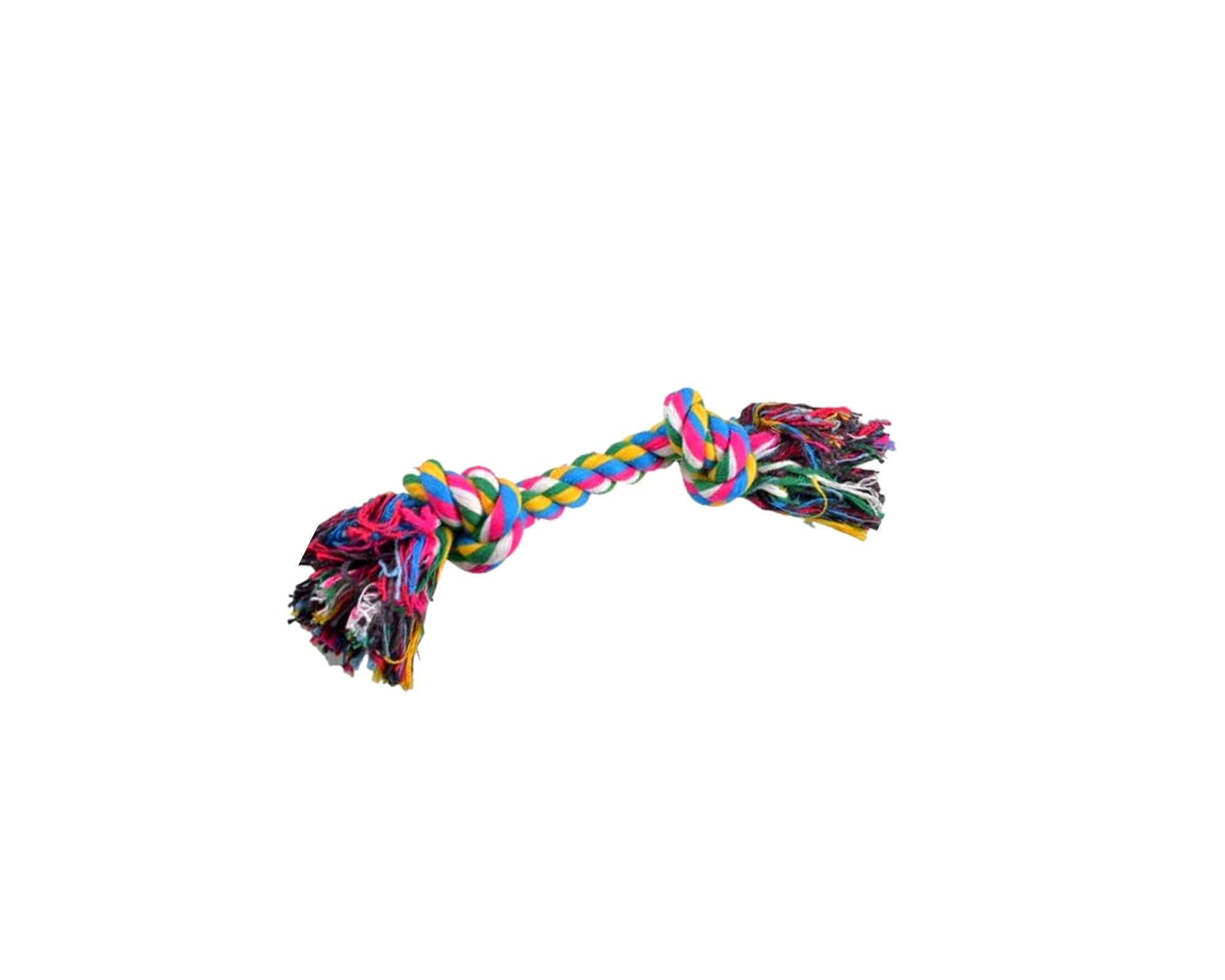 Petwag Cotton Chew Dog Rope Toy, 8 Inch Small  Multicolor