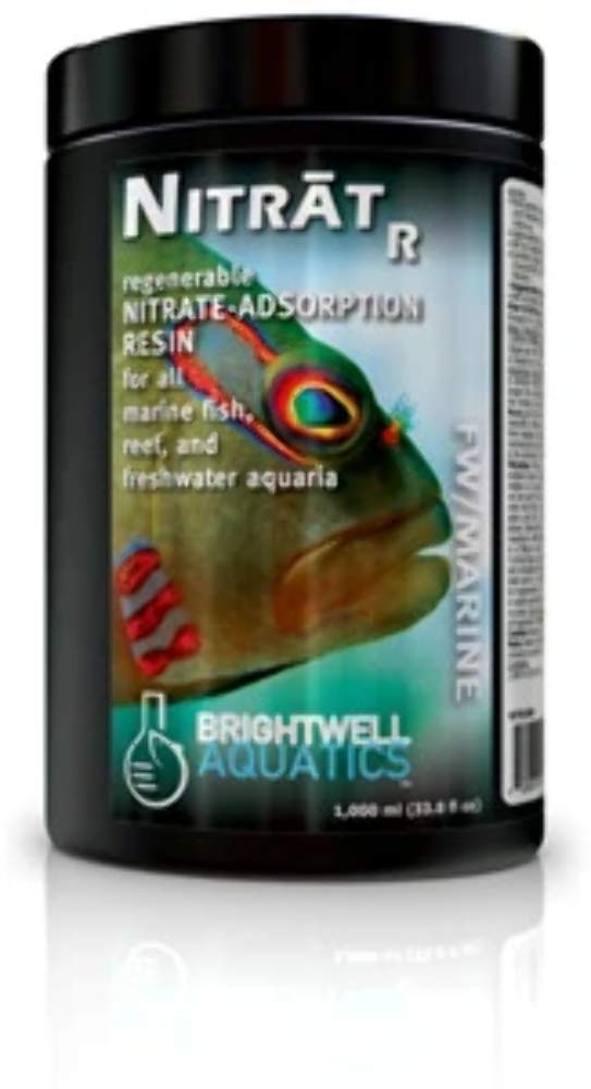 Brightwell Aquatics Nitrat-R – Nitrate Removing Resin Filter Media For All Marine And Freshwater Aquariums, 500-Ml