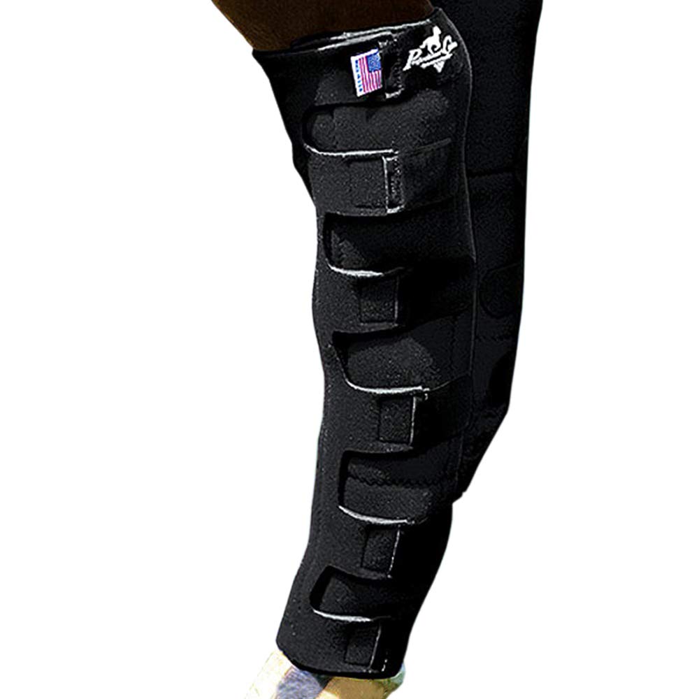 Professionals Choice Equine Nine Pocket Ice Boot (Universal Size, Black)