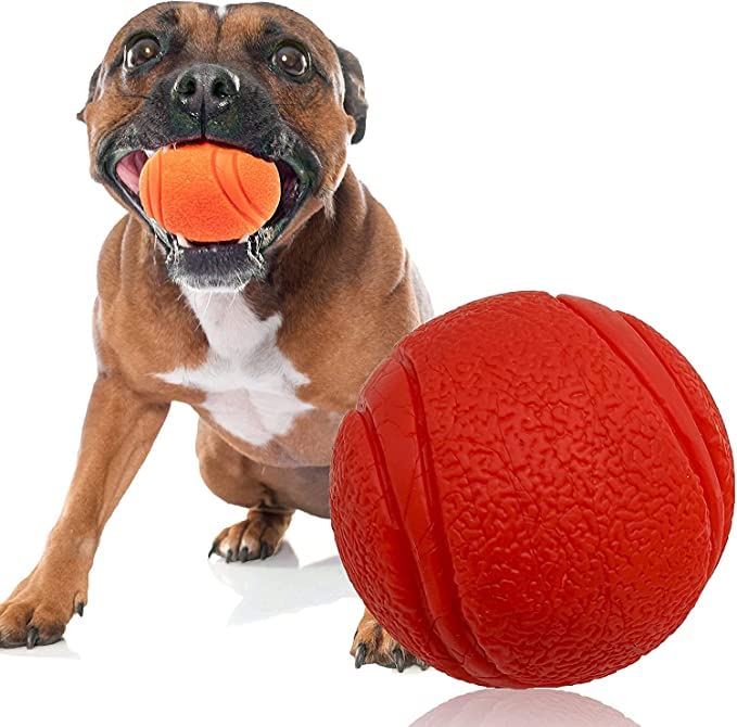 Woofy Dogs Strong Natural High Bouncing Rubber Ball Toys for Dogs and Cats