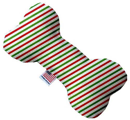 Pet and Dog Plush Heart or Bone Toy, "Christmas Patterns Group" (Available in different sizes, and 11 different pattern options!) Christmas Pinstripes 6" Plush Bone