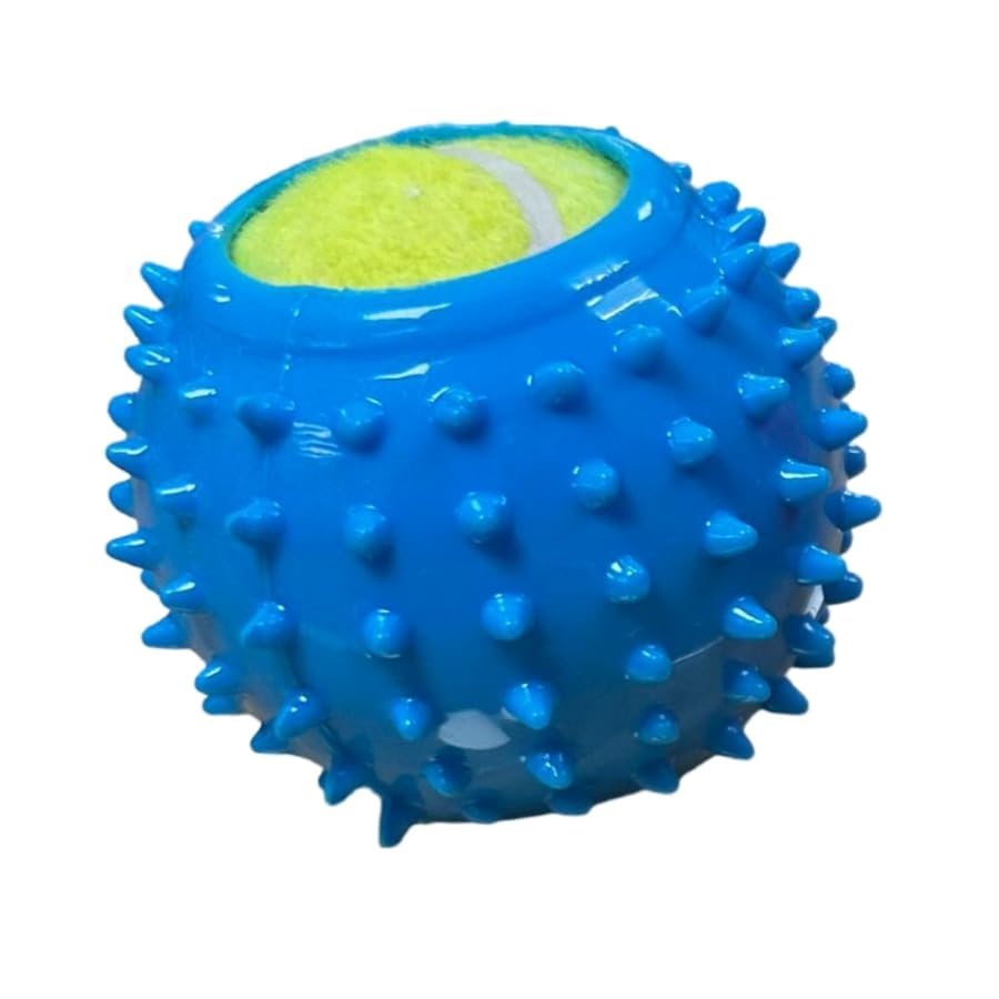 Dog Trust Spikey Dog Toys for Aggressive Chewers, Heavy Duty Puppy Teething Chew Toys for Healthier Gums and Dental, Bright Colo