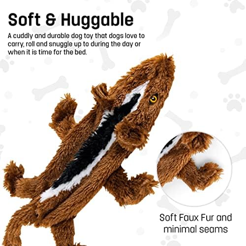 Fga Marketplace Racoon-Squirrel Flat No Stuffing No Squeak Plush Dog Toy, Funny Style Will Entertain Your Pet For Hours, Recomme