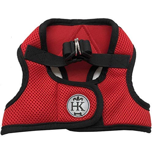 Huxley & Kent Hudson Walking & Training Harness - Red (Medium, 15-22Lbs) - Easy Control Step-In Mesh Vest Harness With Reflectiv