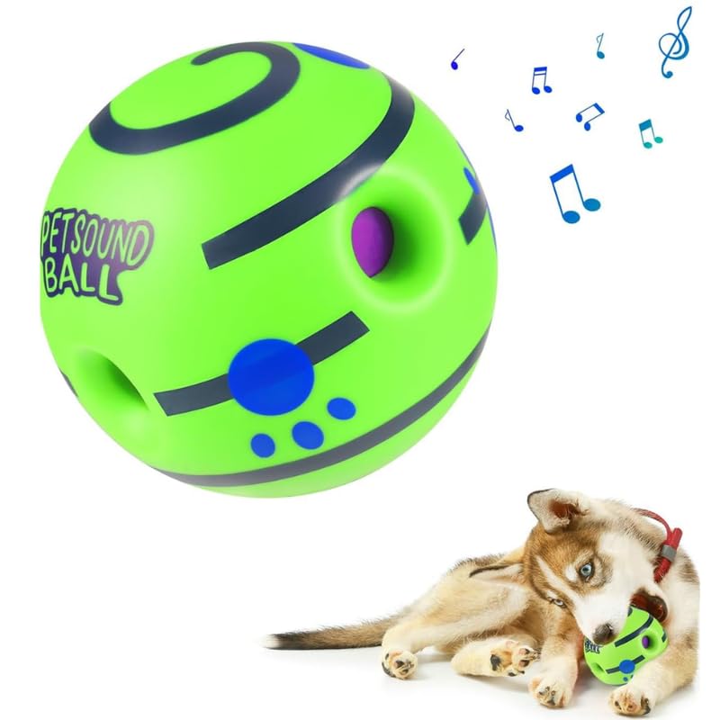 Psk Pet Mart 1Pc Dog Interactive Toy Ball, Chewing Playing Touch Training Supplies Safe Green Giggle Ball For Large Puppy Medium