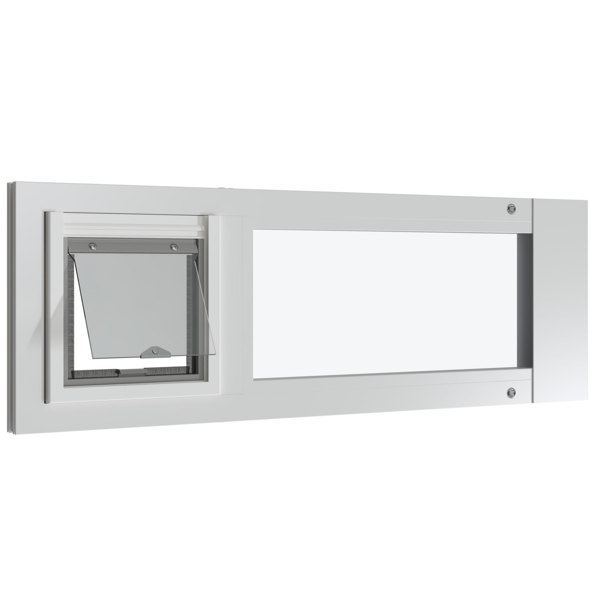 Liberty Cat Door for Sash & Vinyl Windows | Economical Sturdy Window Insert | White Frame | 29 - 30.5 Width Range