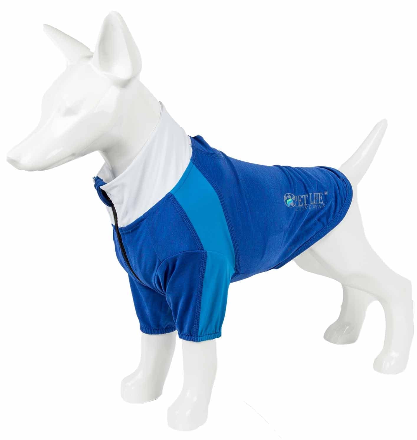 Pet Life Active 'Chewitt Wagassy' 4-Way Stretch Performance Long Sleeve Dog T-Shirt(D0102H70Z4G.)