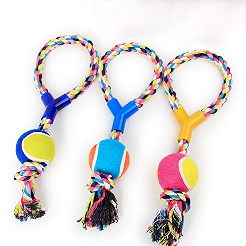 Psk Pet Mart Bite Resistant Chew Teeth Cleaning Dog Ball Rope Pet Toys Dog Ball Pack Of 1