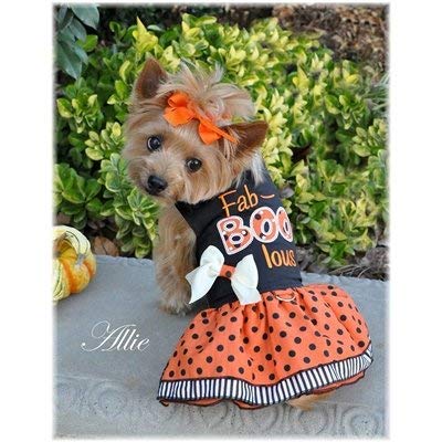 Doggie Design Holiday Dog Harness Halloween Dress - Fab-Boo-Lous (Xs)