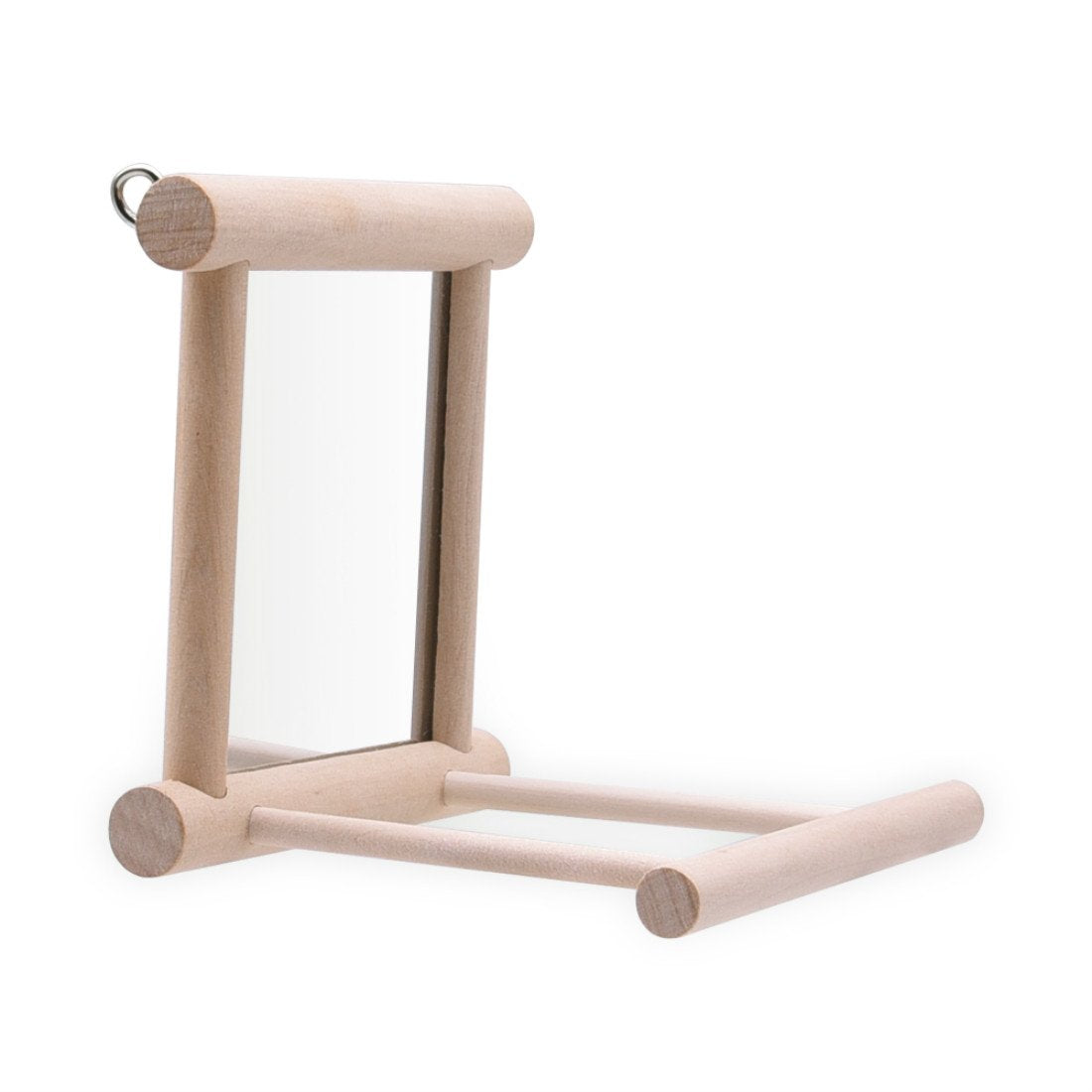 Hanze Bird Mirror With Swing Hummingbird Swing Bird Perches For Parrots Stand Wooden Swing Toy For Macaws Lovebird Cockatoo Para