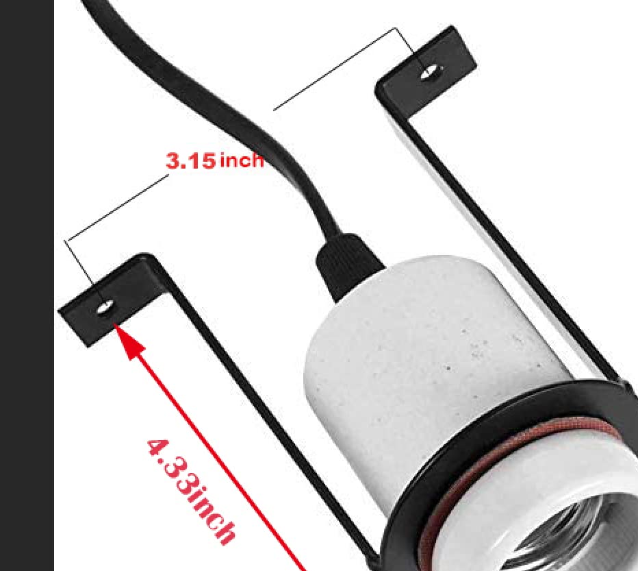Iruizhe Reptile Ceramic Heat Lamp Holder Pet Heater Bracket For Heat Lamp Bulb 300W(Lamp Bulb Not Included)