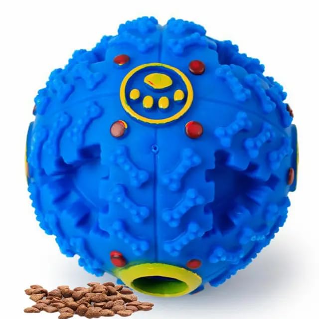 Hurry Pets Dog Squeaky Ball, Durable Pet Squeak Chew Bouncy Rubber Toy Balls For Small Large Dogs Indestructible Exercise Traini