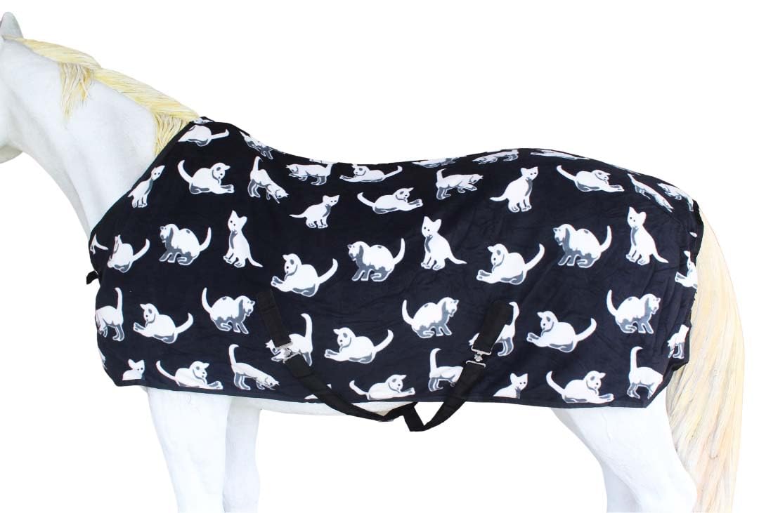 Challenger 80'' Horse Soft Fleece Cooler Exercise Blanket Wicks Moisture Winter Liner 43Ee02