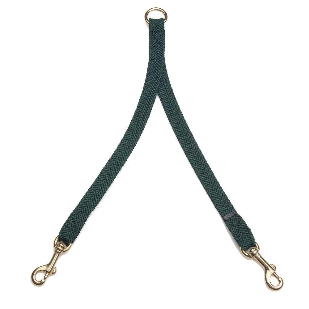 Mendota Pet 2 Dog Coupler - Dog Leash - Made In The Usa - Hunter Green, 9/16 In X 24 In