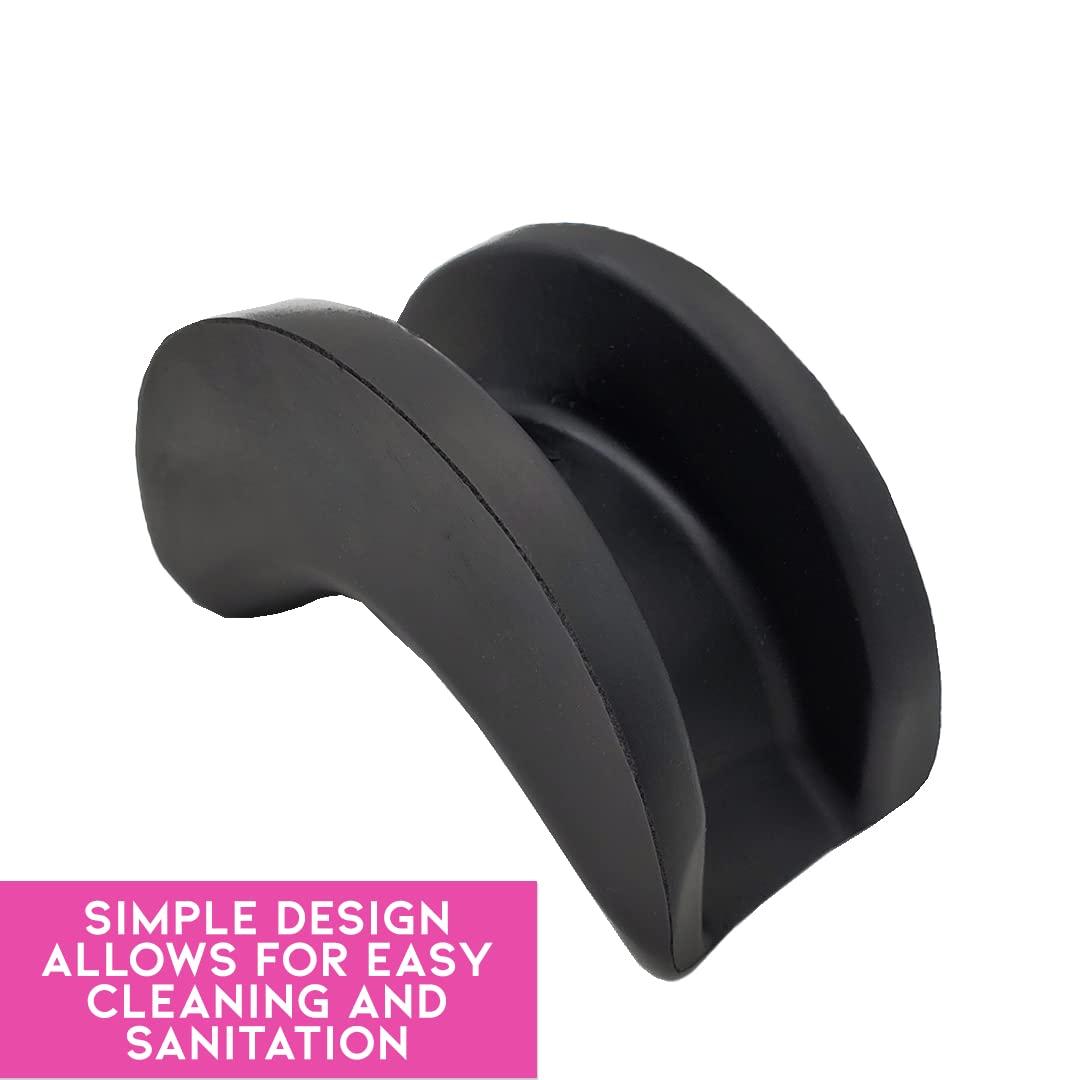 Betty Dain Neck-Eez Shampoo Bowl Neck Rest, Durable Rubber Foam, Waterproof, Black, 1 Count