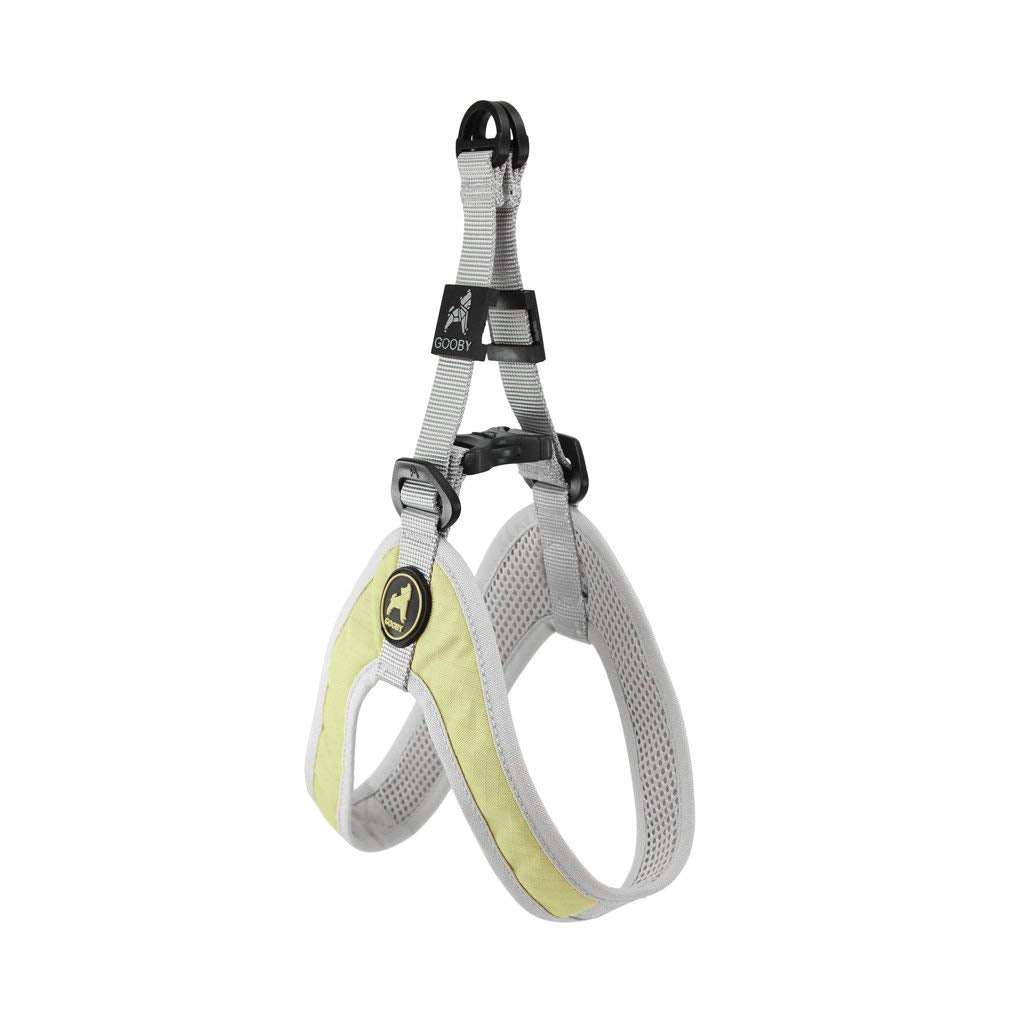 Gooby Simple Step in III Harness - Green, Medium - Small Dog Harness with Scratch Resistant Outer Vest - Soft Inner Mesh Harness