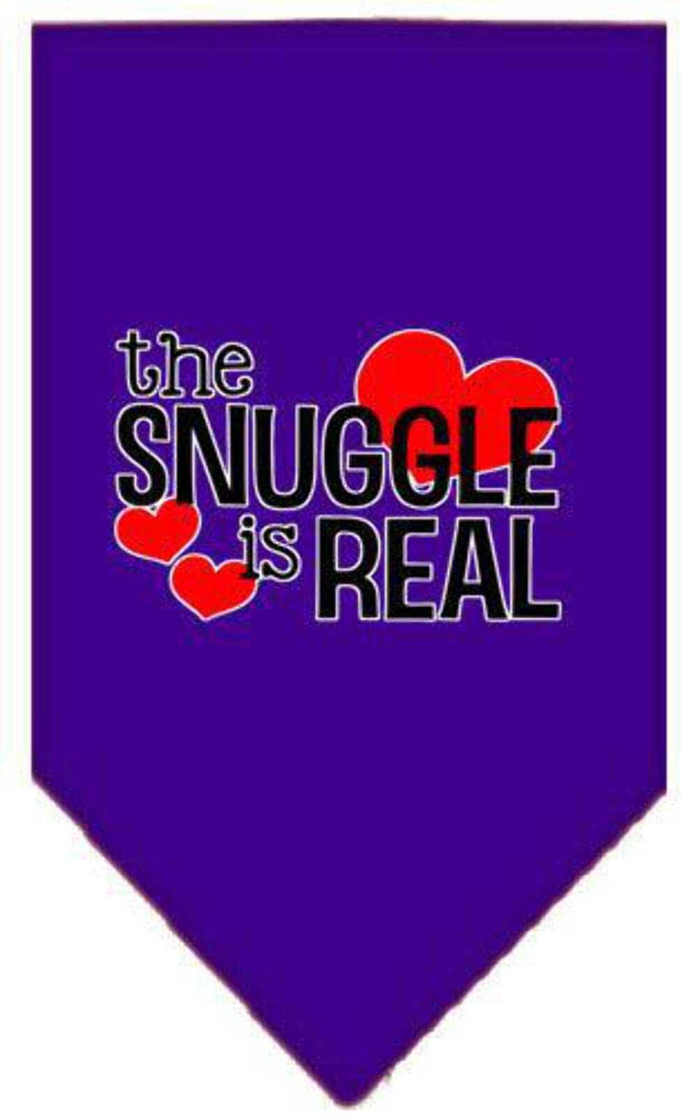 Mirage Pet Product The Snuggle is Real Screen Print Bandana Purple Small