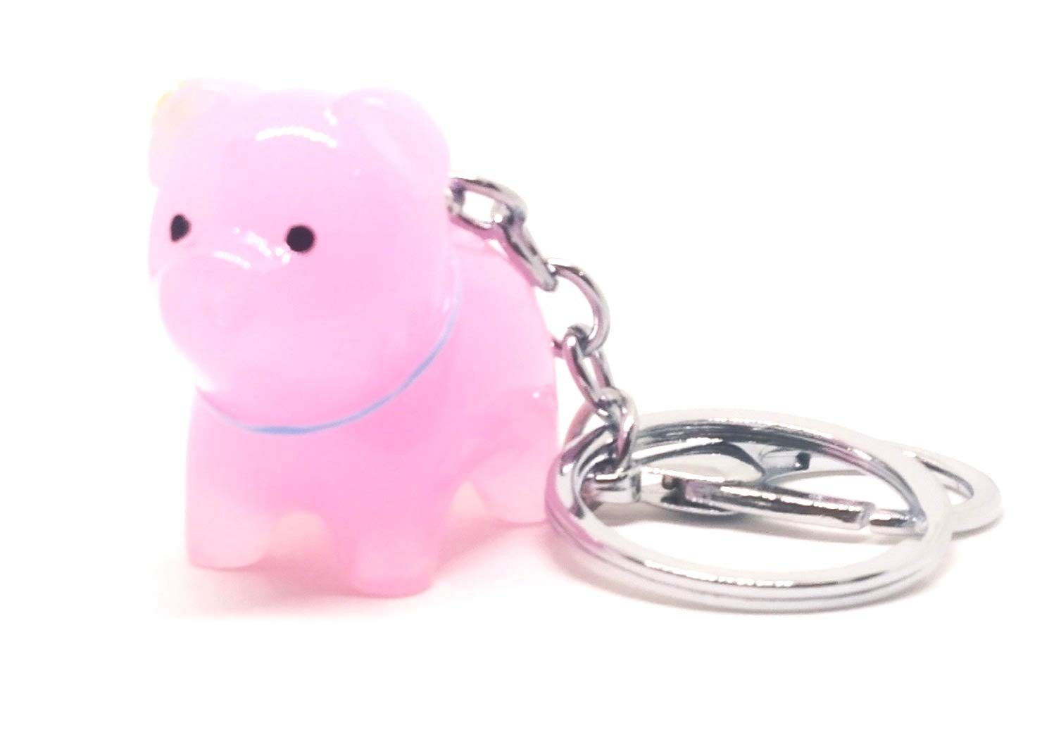 Trunkin Cute Dog Doggy Pet With Collar Pink Keyring Keychain