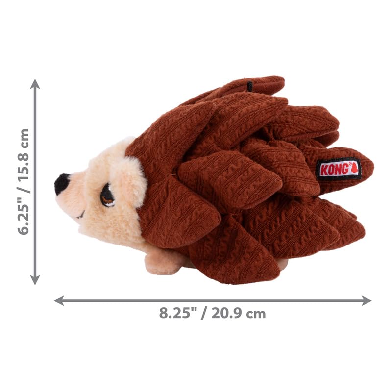 KONG Layerz Forage - Crackle Material with Plush Pockets for Treat Dispensing - Dog Toy (Hedgehog)