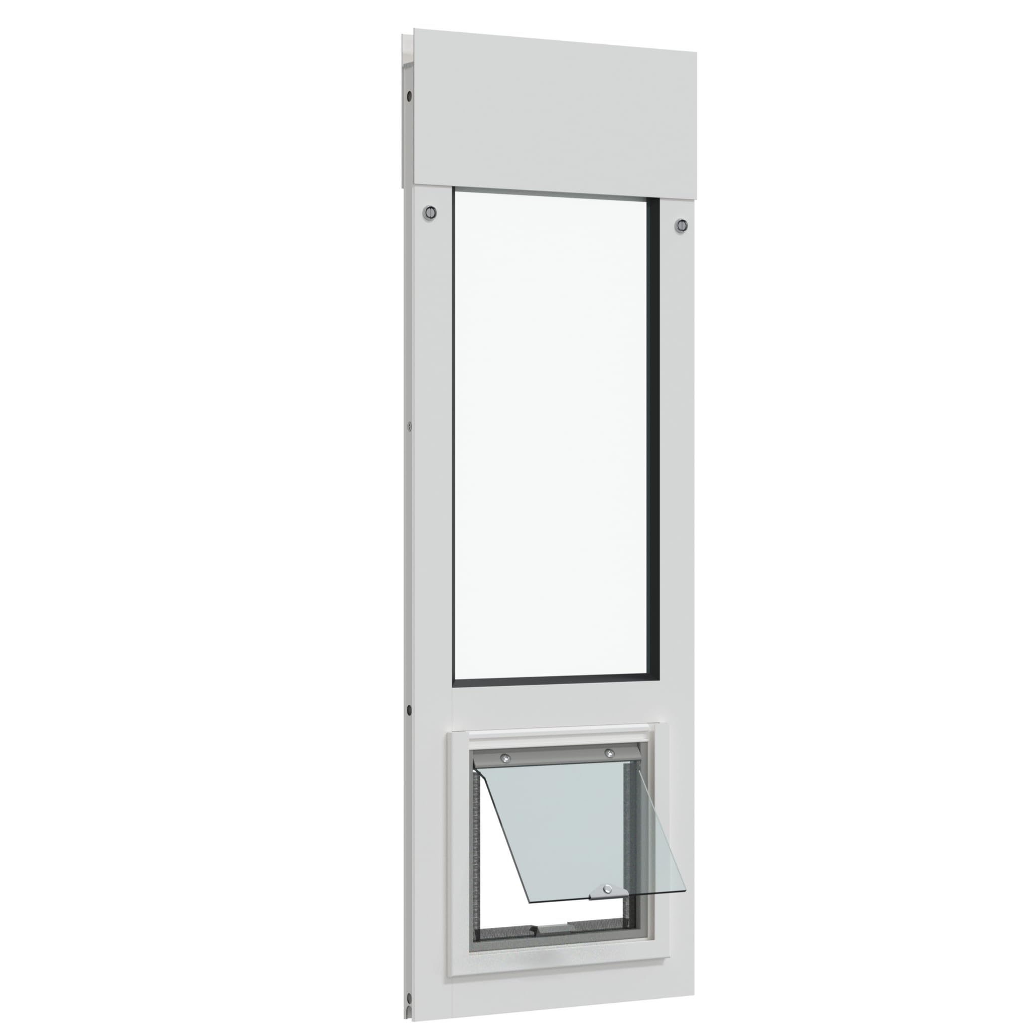 Liberty Cat Door For Horizontal Windows| Cat Door For Vinyl Windows | Sturdy Design For Window Insert | White Frame | 33.5'' - 3